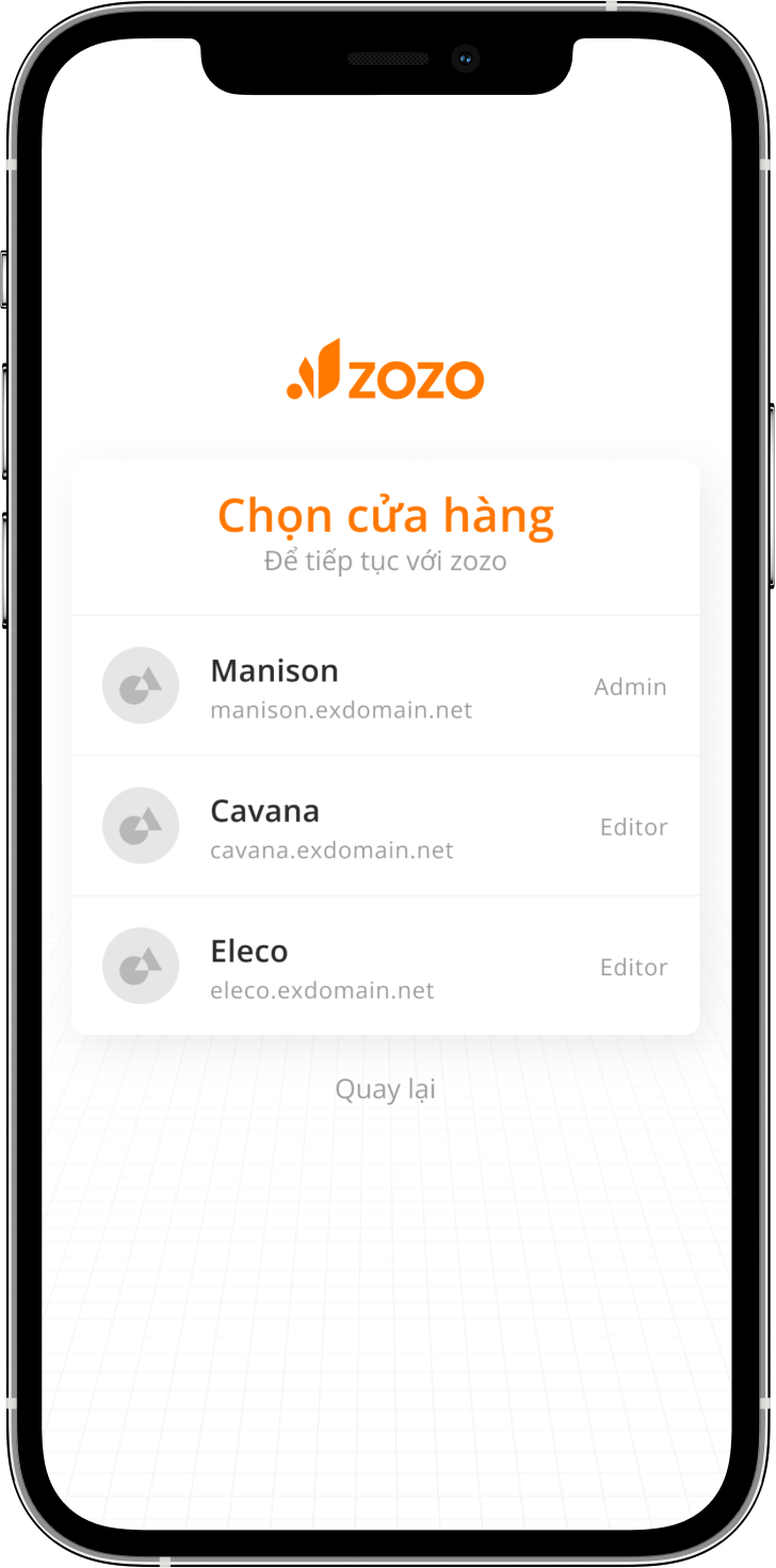 Chọn cửa hàng